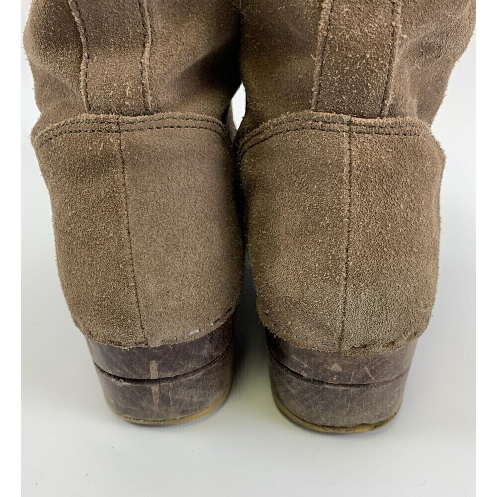 BOGO Hanna Andersson Brown Suede Boot Zip Embroidered Wooden Youth 38 5.5 W 7.5 - Picture 8 of 16